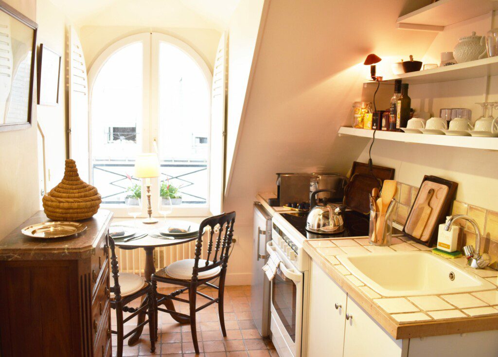 kitchen with a dining table scaled