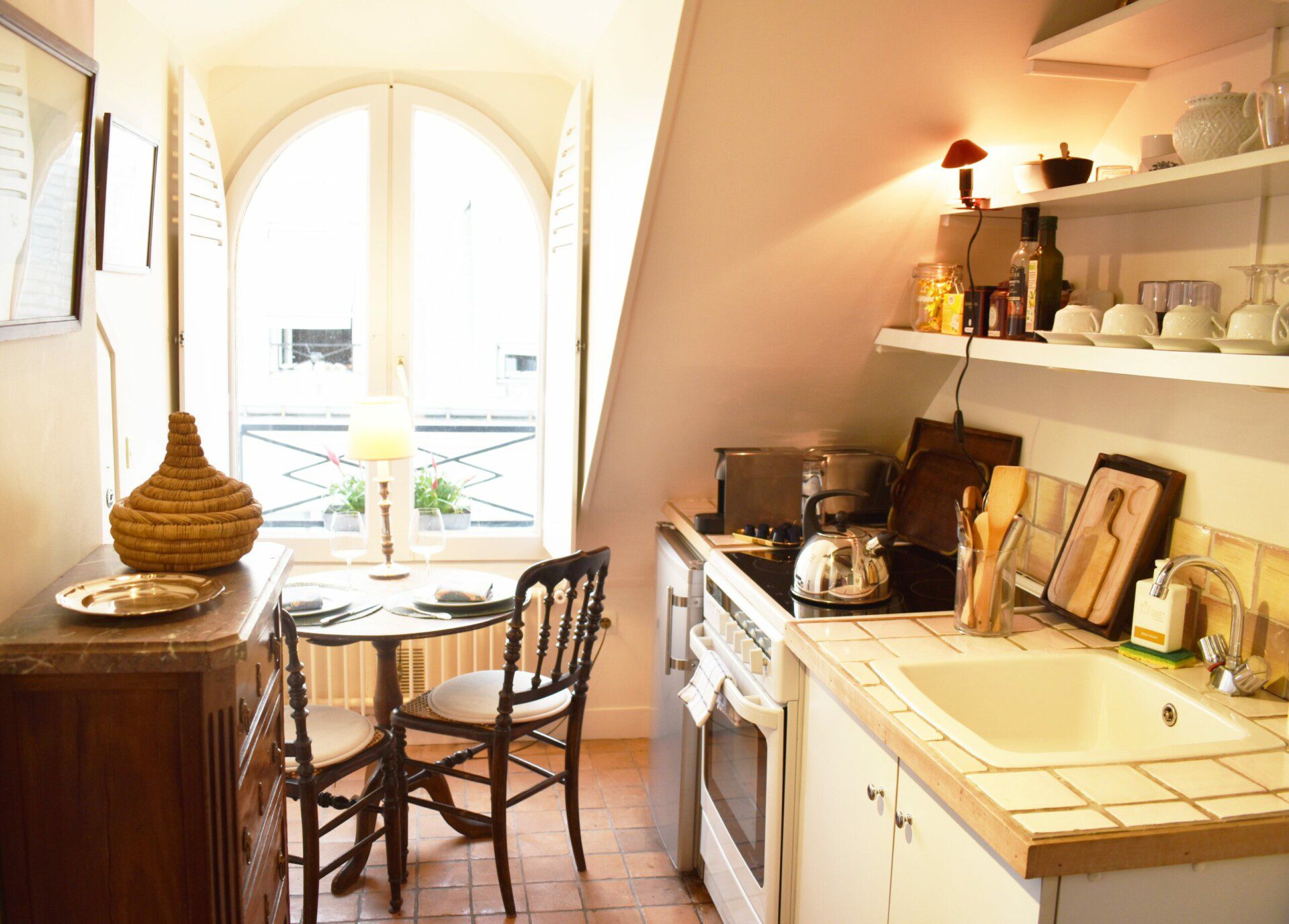kitchen with a dining table scaled