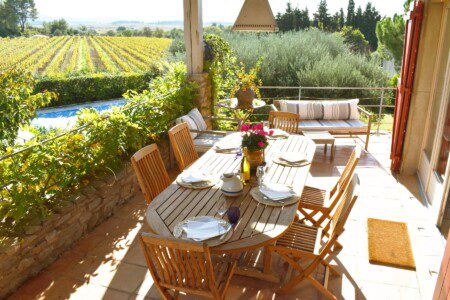 Les Oliviers Terrace Overlooking the Pool