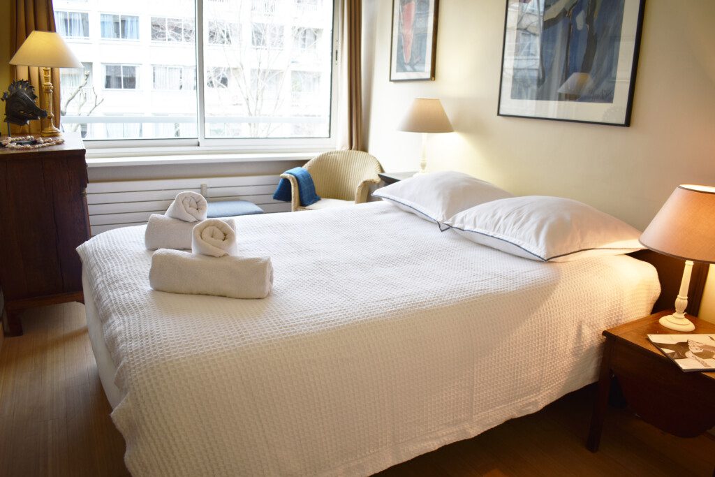 Elegant bedroom near Eiffel Tower