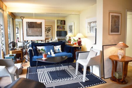 Paris apartment living area near Eiffel Tower